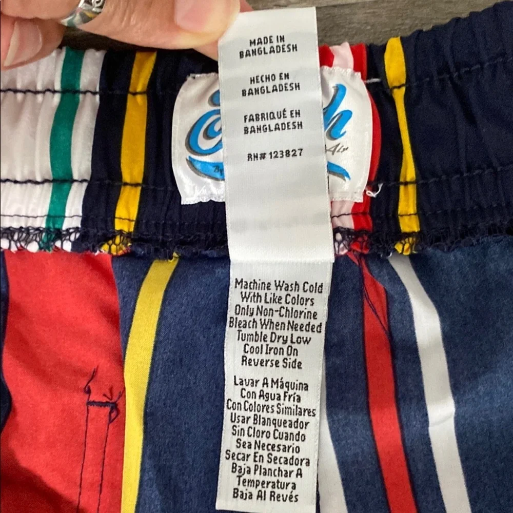 Fresh Red and Blue Board Shorts for Swim